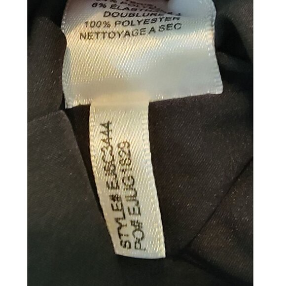 Eliza J Sleeveless Peplum Dress with Embellished Neckline, Black, Womens Size 10 - Picture 9 of 9